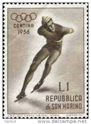 SAN MARINO 1955 GIOCHI OLIMPICI INVERNALI L. 1 MNH - Unused Stamps