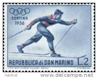 SAN MARINO 1955 GIOCHI OLIMPICI INVERNALI L. 2 MNH - Unused Stamps