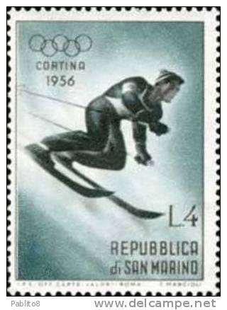 SAN MARINO 1955 GIOCHI OLIMPICI INVERNALI L.4 MNH - Unused Stamps