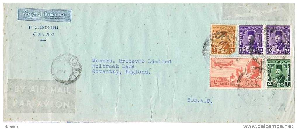 Carta Aerea CAIRO 1940. Censor Mark. Censura - Cartas & Documentos