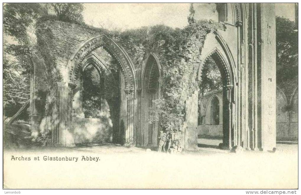 Britain United Kingdom - Arches At Glastonbury Abbey - Early 1900s Postcard [P1840] - Altri & Non Classificati