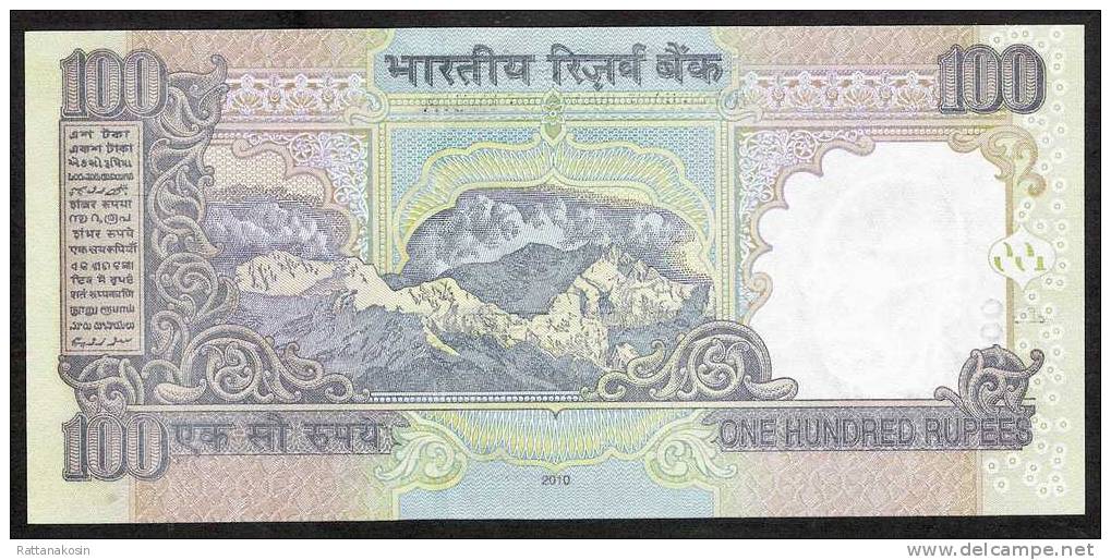 INDIA INDE  P98g1 100 RUPEES 2010 #5LH  Sign.20    XF NO P.h.  !!! - Inde