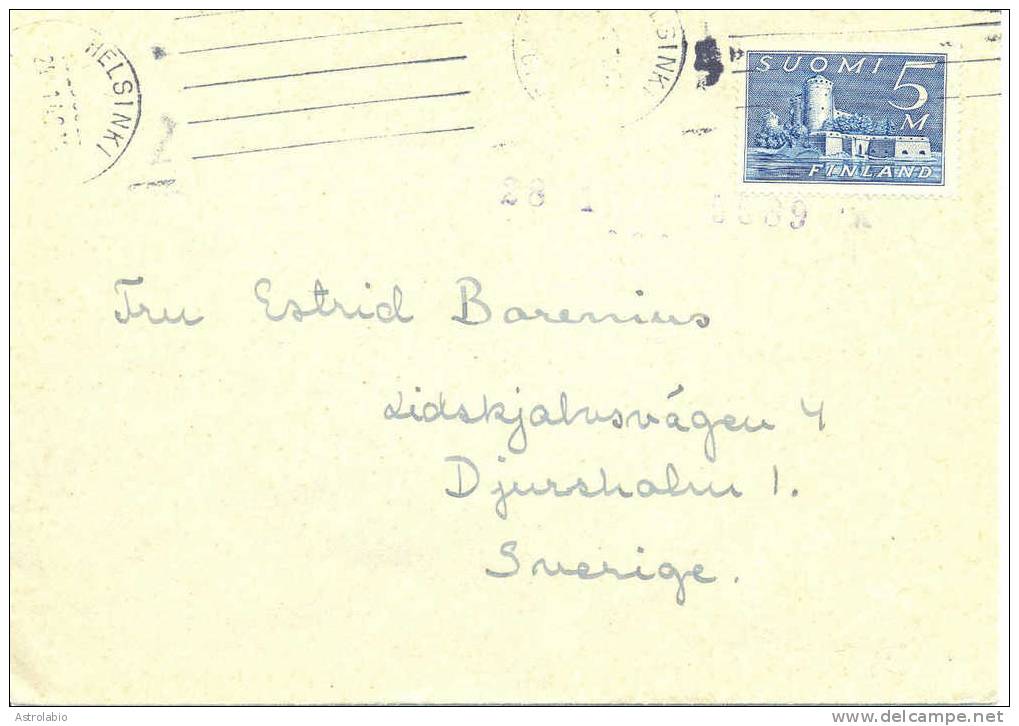 Lettre De Helsinki Vers Suède 1940 - Briefe U. Dokumente