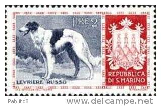 SAN MARINO 1956 CANI L.2 MNH - Unused Stamps