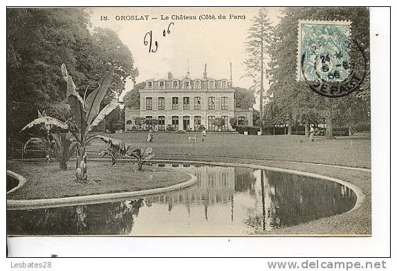 CPA 95 .-GROSLAY.- Le Château (Cpté Du Parc) Personnages---Jan 2011- 106 - Groslay