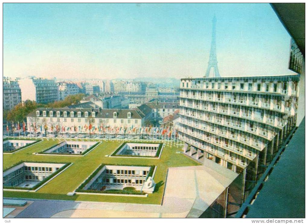 [75] Paris >  Palais De L´UNESCO - Piazza ( Tour Eiffel )   *PRIX FIXE - Autres Monuments, édifices