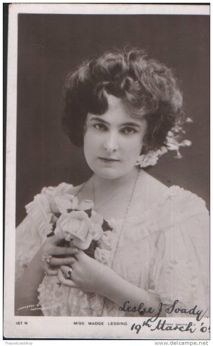 SUPERBE FEMME ARTISTE ANGLAISE ACTRESS MISS MADGE LESSING More Actresses Listed For Sale - Women