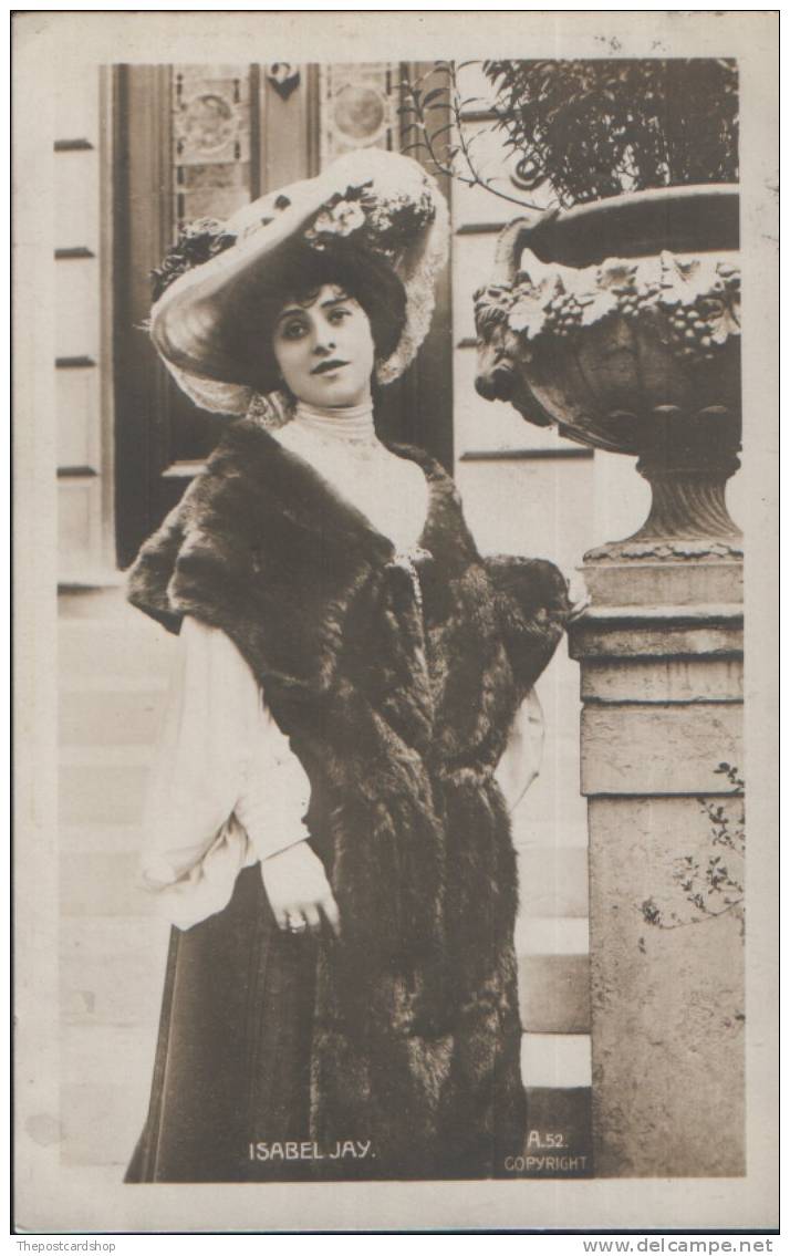 SUPERBE FEMME ARTISTE ANGLAISE ACTRESS MISS ISABEL JAY HAT FUR COAT More Actresses Listed For Sale - Femmes