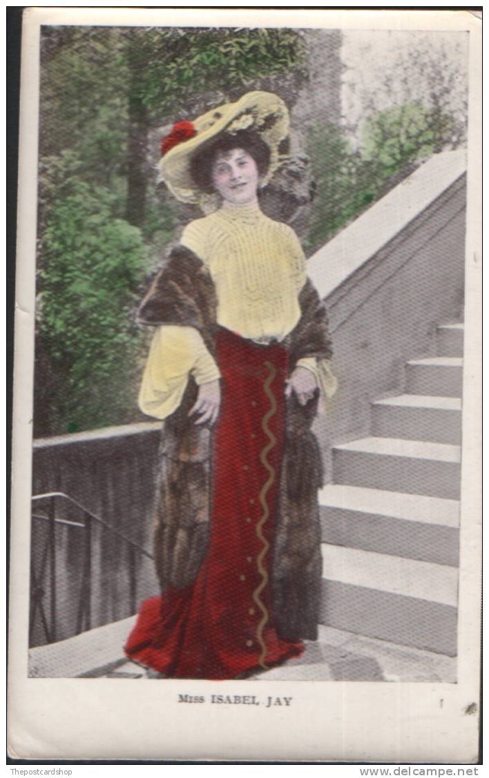 SUPERBE FEMME ARTISTE ANGLAISE ACTRESS MISS ISABEL JAY FUR COAT LARGE HAT  More Actresses Listed For Sale - Donne