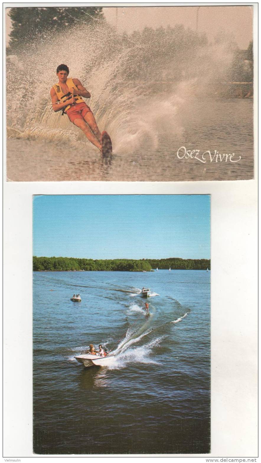 SKI NAUTIQUE LOT DE 2 CARTES ASSORTIES - Wasserski