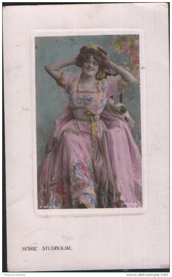 SUPERBE FEMME ARTISTE ANGLAISE BRITISH ACTRESS MISS MARIE STUDHOLME LONG DRESS More Actresses Listed For Sale - Donne