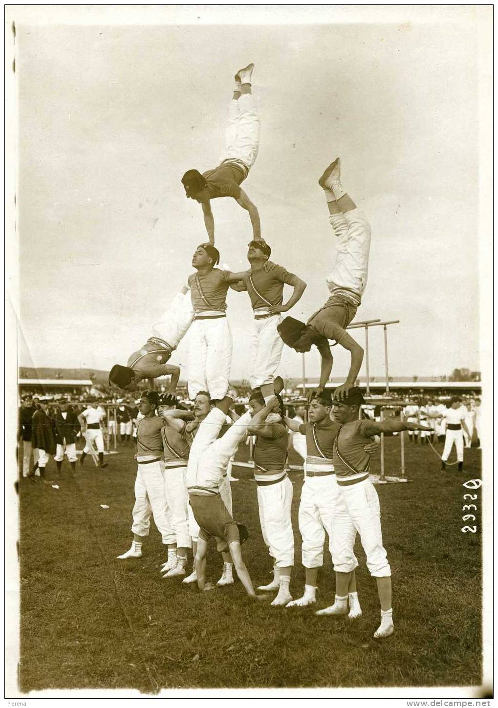 Photo Presse 45 - Vichy 1913 - Fête De La Gymnastique - Pyramide De L'Avant Garde D'Alger - Autres & Non Classés