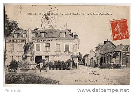 CPA 27 BOURGTHEROULDE - La Route D  Elbeuf - Hotel De La Corne D Abondance - Bourgtheroulde