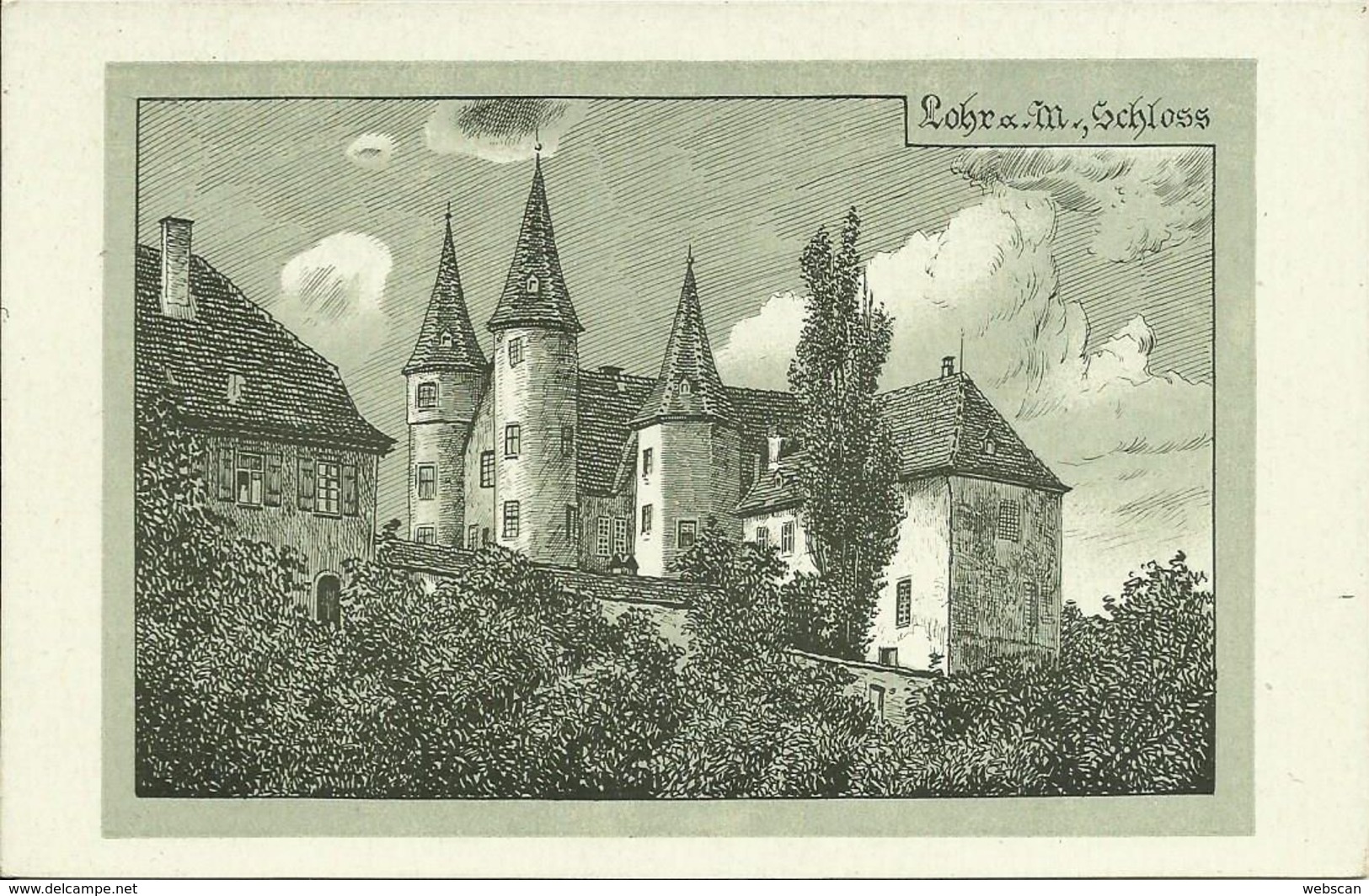 AK Lohr / Main Schloss Künstler ~1915 #04 - Lohr