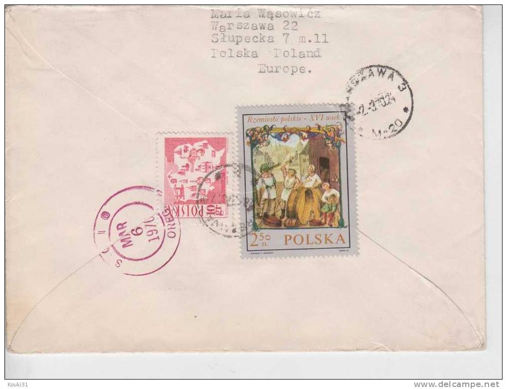 Pologne YT 1838/45 Obl Sur 3 Lettres Pour Les USA : Gibier à Plumes - Collections, Lots & Series