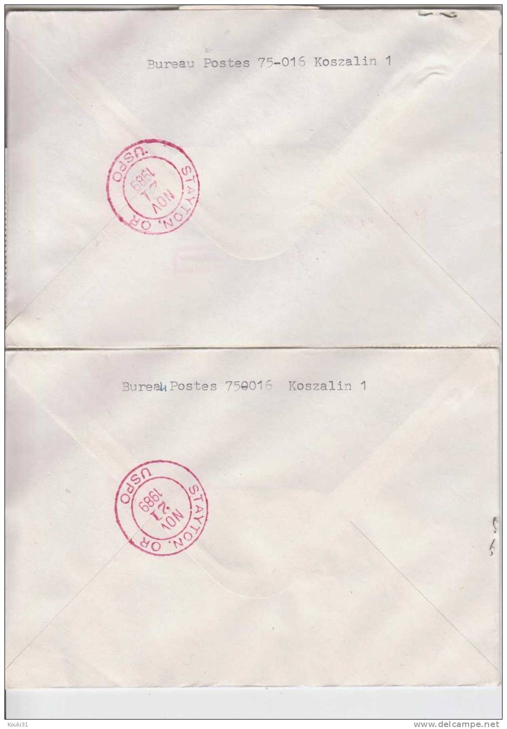 Pologne 3 Lettres Pour Les USA : Beaux Affranchissements Composésde 1989 - Lettres & Documents