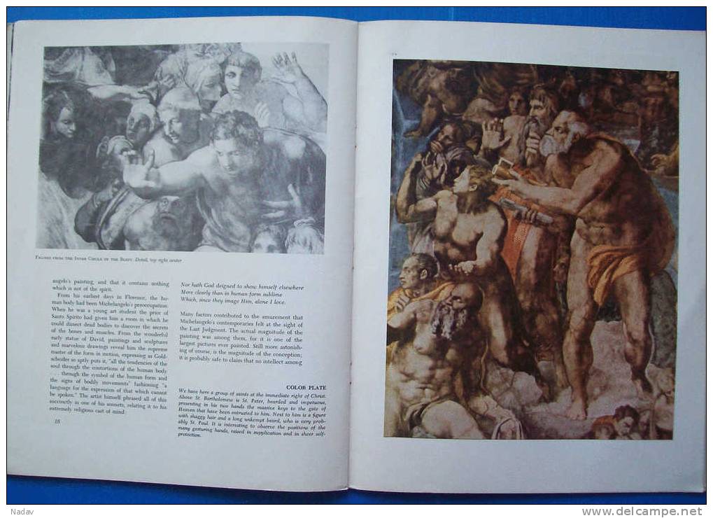1955, MICHELANGELO, Abrams Art Book Portfolio-23 prints, 32,5x25cm. Full set.