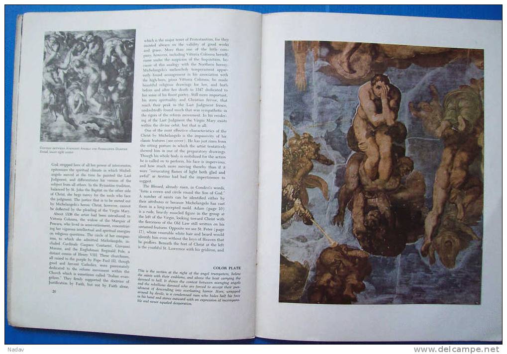 1955, MICHELANGELO, Abrams Art Book Portfolio-23 prints, 32,5x25cm. Full set.