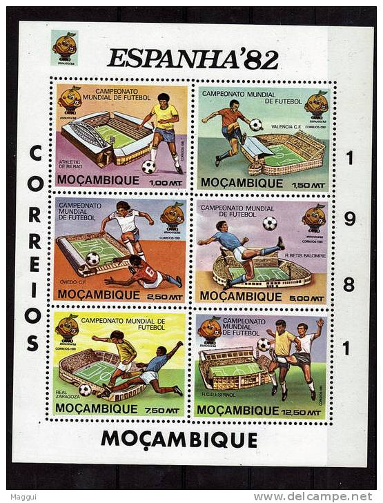 MOZAMBIQUE  Feuillet  782/87   * *  NON DENTELE  Cup  1982   Football  Soccer Fussball - 1982 – Espagne