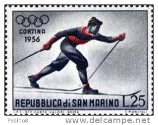 SAN MARINO 1955 GIOCHI OLIMPICI INVERNALI SERIE COMPLETA TIMBRATI