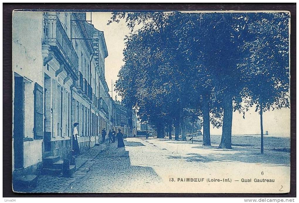 CPA  ANCIENNE- FRANCE- PAIMBOEUF (44)-  LE QUAI GAUTREAU AVEC BELLE ANIMATION- - Paimboeuf