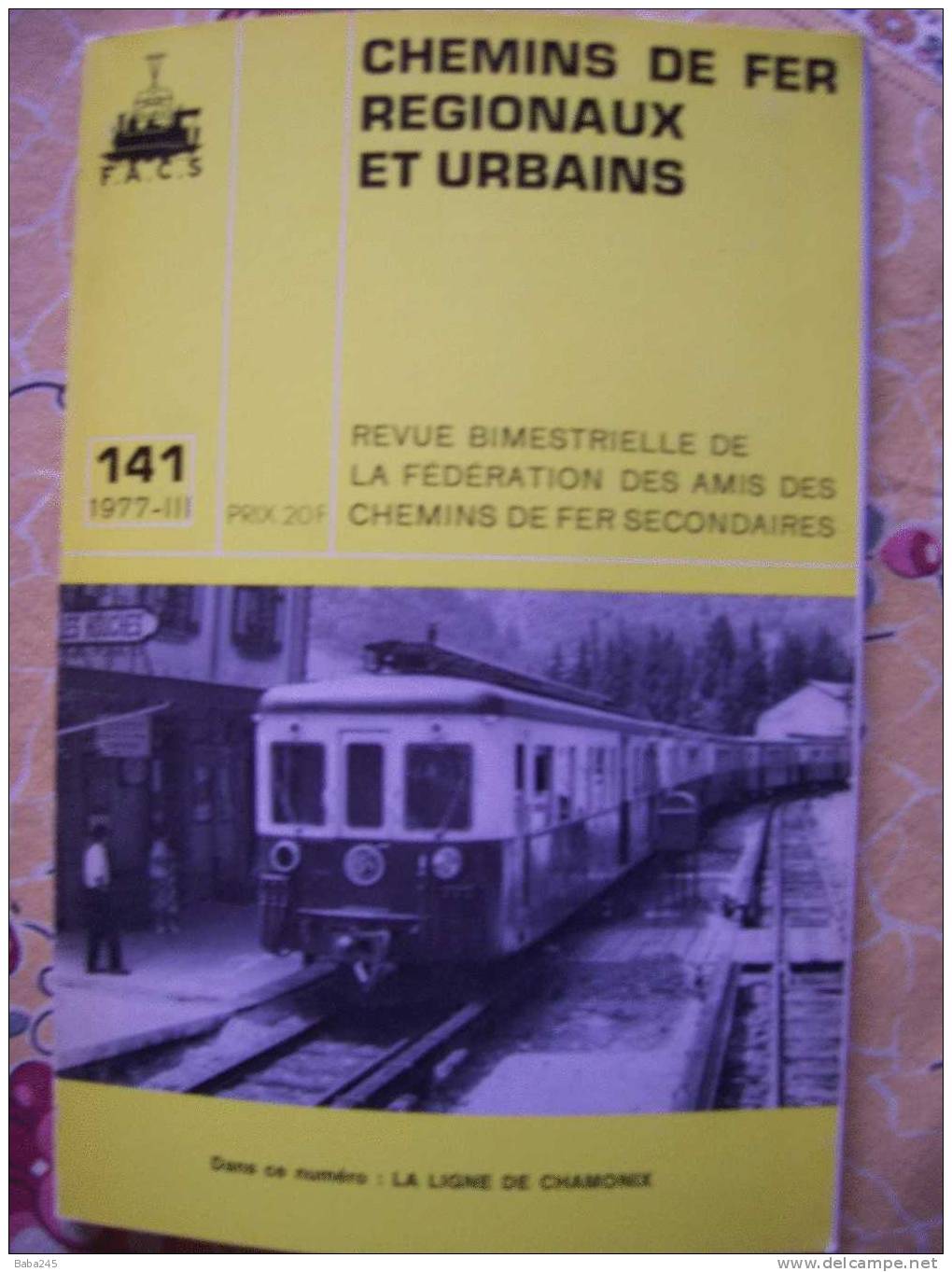 CHEMINS DE FER REGIONAUX ET URBAINS 1977 LA LIGNE DE CHAMONIX - Trains