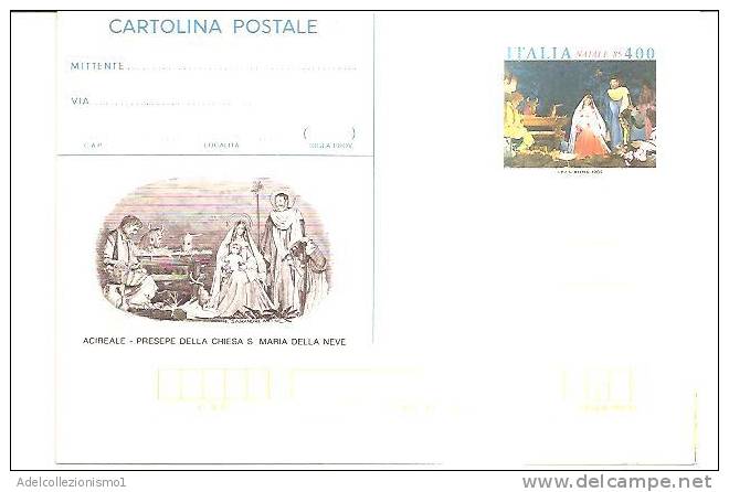 49426)cartolina Illustratoria Acireale - Presepe Natale ´85 Con Un Valore - Nuova - Acireale