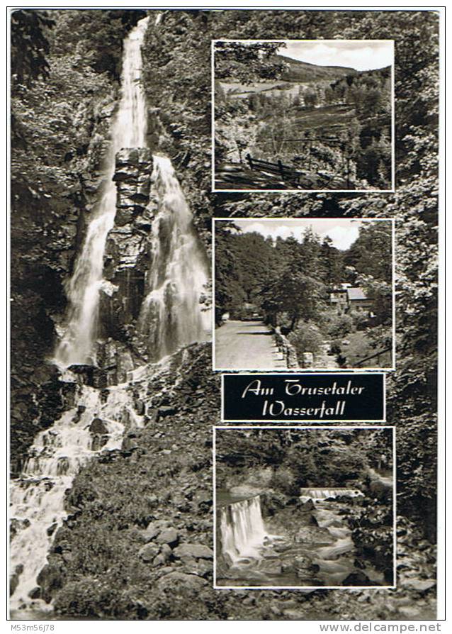 AK Trusetal  Am  Trusetaler Wasserfall - Mehrbildkarte - Schmalkalden