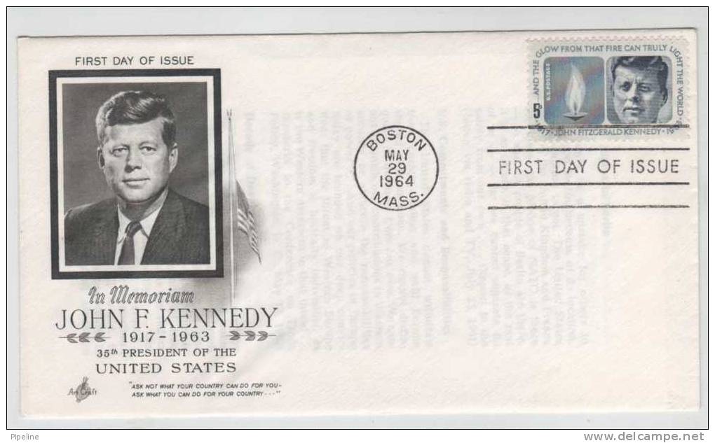 USA FDC 29-5-1964 In Memoriam J. F. Kennedy With Cachet - Karl Marx