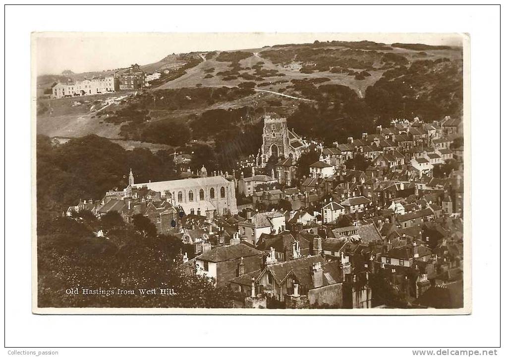 Cp, Angleterre, Hastings From West Hill, écrite - Hastings