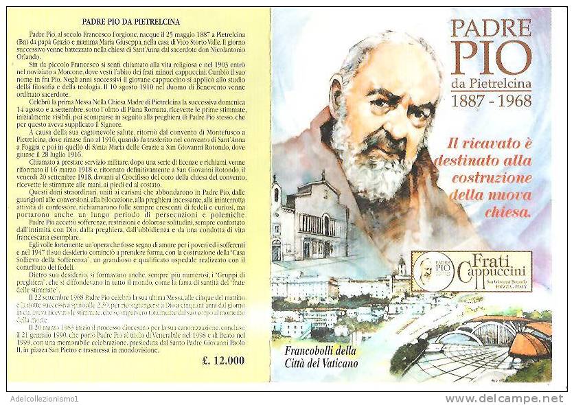 49479) VATICANO 1999 FOLDER CON 2 FOGLIETI BEATIFICAZIONE DI PADRE PIO DA PIETRACINA - MNH** - Blokken & Velletjes