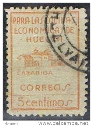 Cocinas Economicas HUELVA, 5 Cts Amarillo Naranja, Guerra Civil * - Viñetas De La Guerra Civil