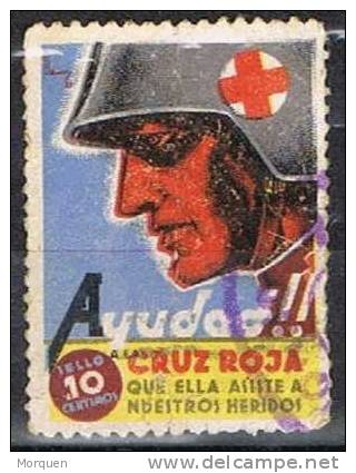 Benefico CRUZ ROJA, 10 Cts, Guerra Civil * - Vignette Della Guerra Civile