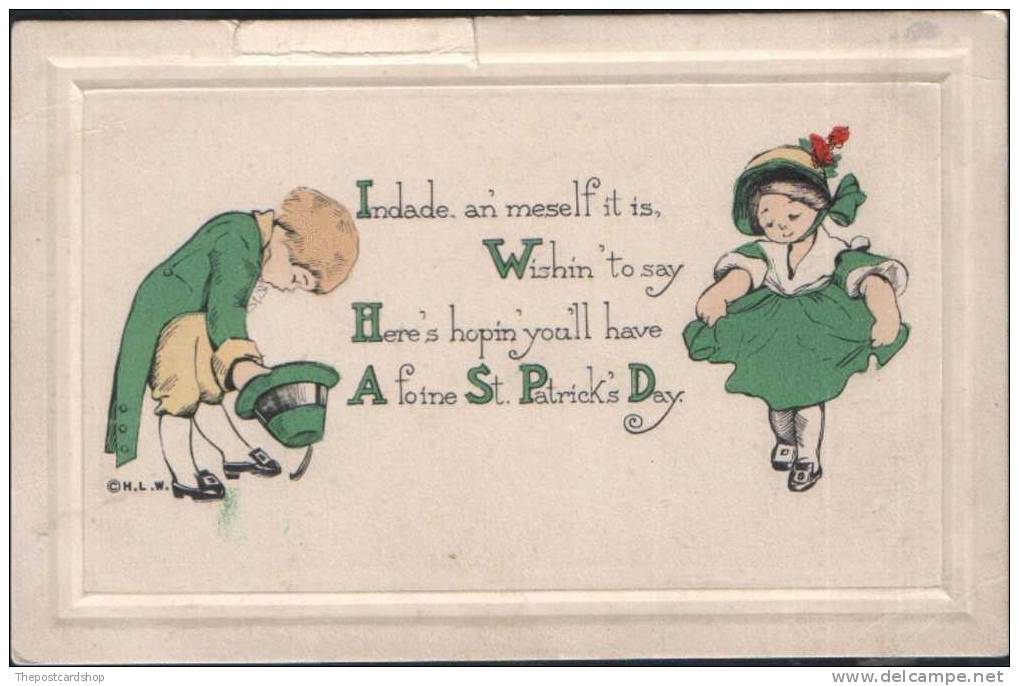 &#9670; ST.PATRICKS DAY IRISH IRELAND OLD POSTCARD CHILDREN MORE FRANCE LISTED @ 1 EURO OR LESS - Saint-Patrick