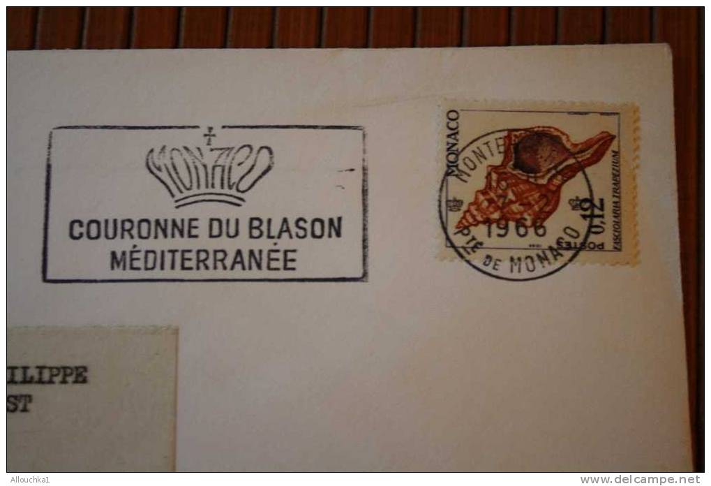 LETTRE  PRINCIPAUTE DE MONACO- MONTE CARLO -OMEC BELLE FLAMME Imprimé   >1966 > P/ FLERS  MARCOPHILIE - Postmarks