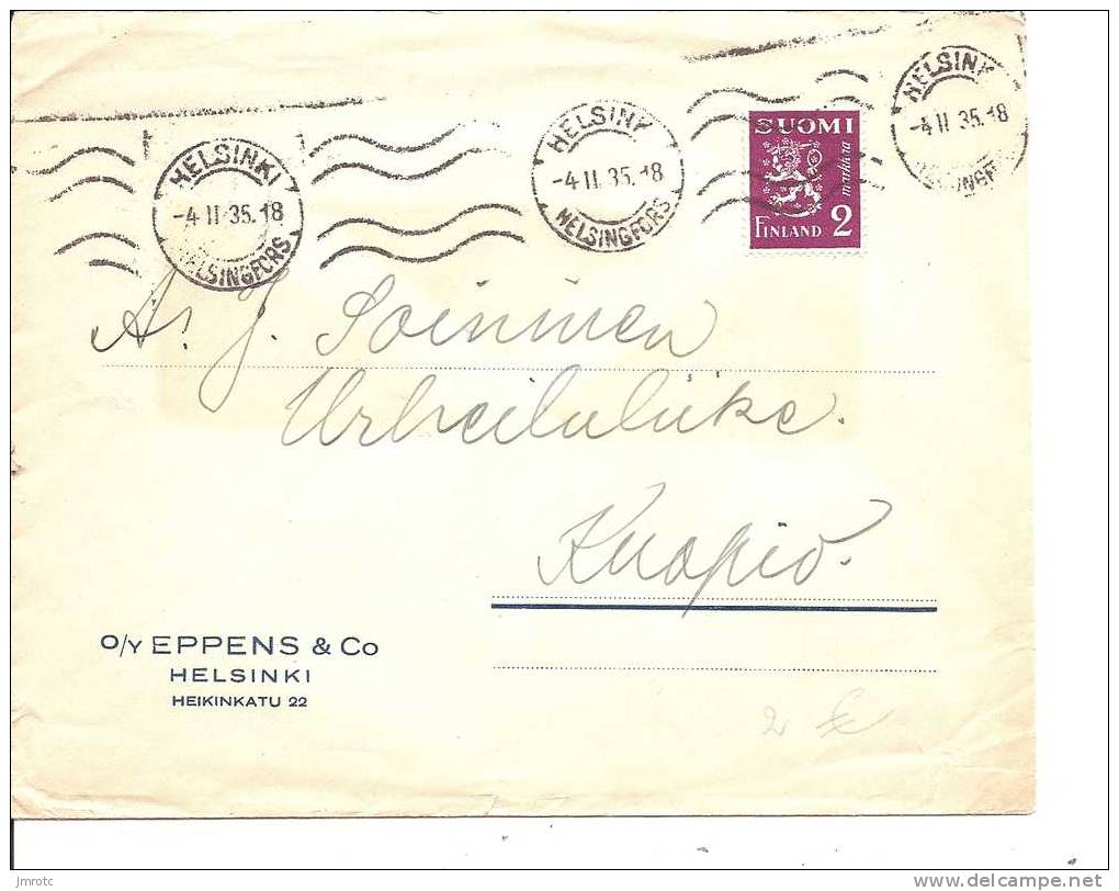 Lettre   Finlande 1935 (810) - Briefe U. Dokumente