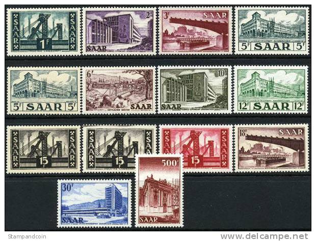 Saar #232-45 Mint Never Hinged Set From 1952-55 - Unused Stamps