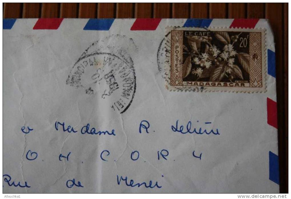 1958 LETTRE DE MADAGASCAR = > FIANARANTSOA > CACHET MANUELS LISIBLES EX COLONIE FRANCAISE P/ FLERS PAR AVION  AIR MAIL - Cartas & Documentos