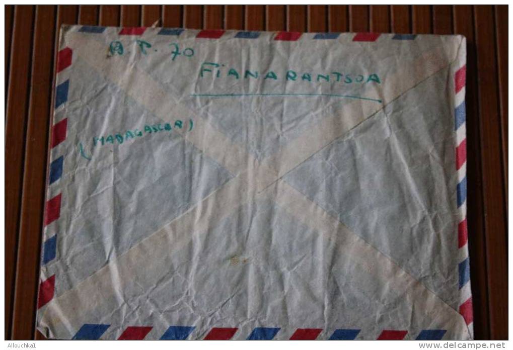 1955 LETTRE DE MADAGASCAR = > FIANARANTSOA > CACHET MANUELS LISIBLES EX COLONIE FRANCAISE P/ FLERS PAR AVION AIR MAIL - Covers & Documents