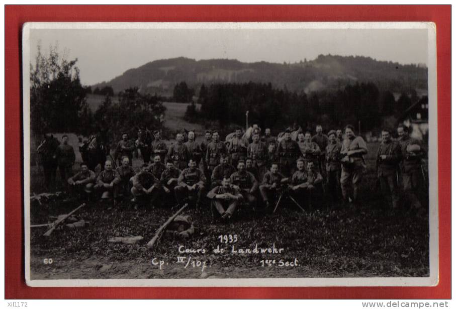 E1299 Le Pâquier Cours De Landwehr 1935,Militaire,Militär.ANIME. Non Circulé.Brugger Colombier 60 - Colombier
