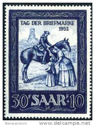 Saar B91 Mint Lightly Hinged For Post Day 1952 - Nuovi