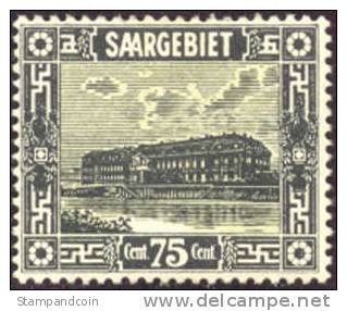 Saar #112 Mint Lightly Hinged 75c From 1922-23 - Neufs