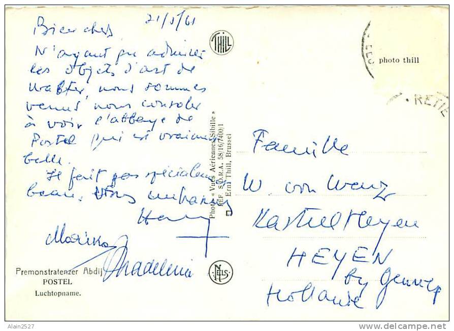 CPM - POSTEL - Premonstratenzer Abdij - Luchtopname (Ern. Thill, Brussel) - Mol