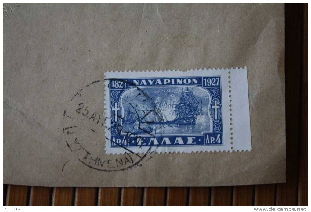 DEVANT OU DERRIERE DE LETTRE DE LA   GRECE GREECE 1929 - Lettres & Documents