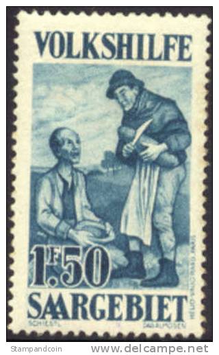 Saar B12 XF Mint Hinged Semi-Postal From 1928 - Neufs