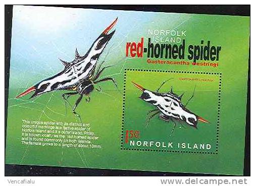 Norfolk - Spiders,S/S,  MNH - Spinnen