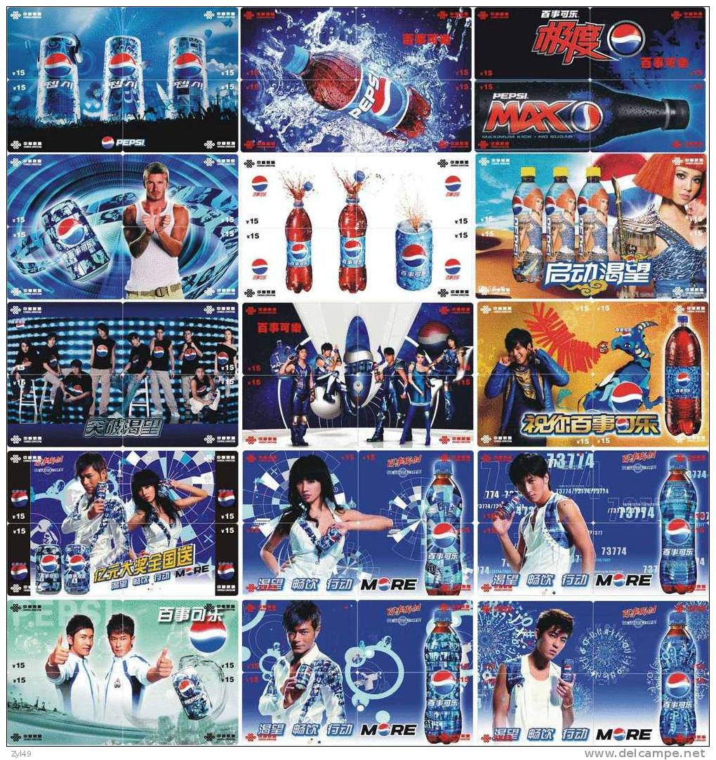 C04290 China Phone Cards PEPSI Puzzle 60pcs - Alimentation