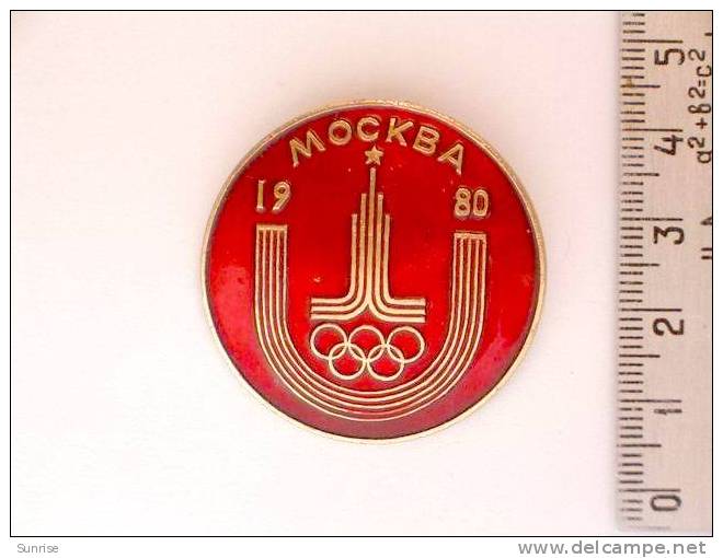 Olimpic Simvol Of The Olimpic Game In 1980 Year. Soviet BIG Badge Old _o8893 - Jeux Olympiques