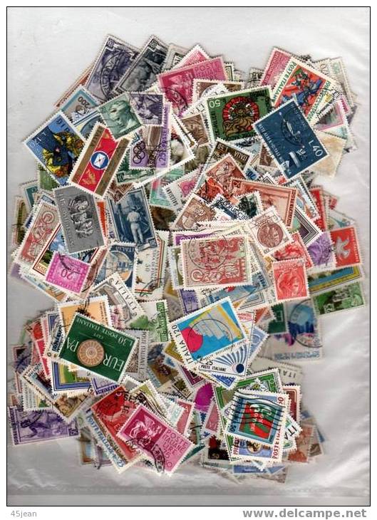 Italie: Vrac De 450 Timbres Oblitérés, Après 1945 à Voir - Lotti E Collezioni