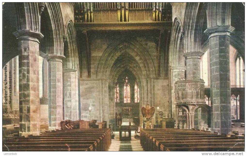 Britain United Kingdom - St. Peter's Church Wolverhampton - 1905 Used Postcard [P1854] - Wolverhampton